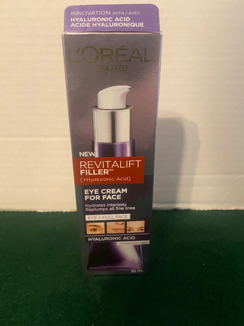 L'Oreal Revitalift Filler Eye Cream for Face - Purple & Silver Packaging